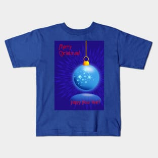 Blue christmas ball Kids T-Shirt